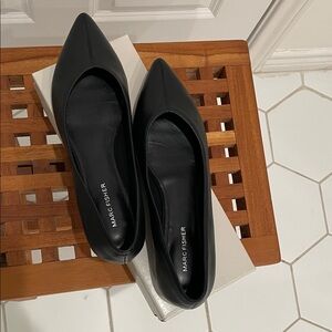 Marc Fisher Classic Black Flats
